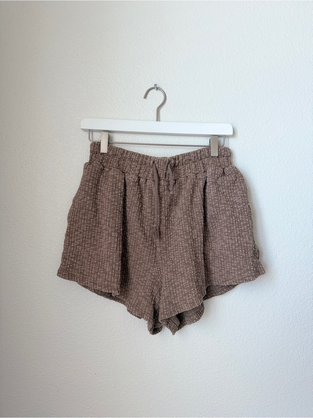 Free people beach textured shorts (brown)
